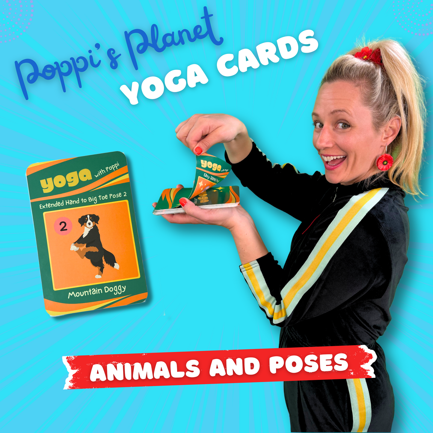 Poppi's Planet Kids and Adult Yoga Flash Cards